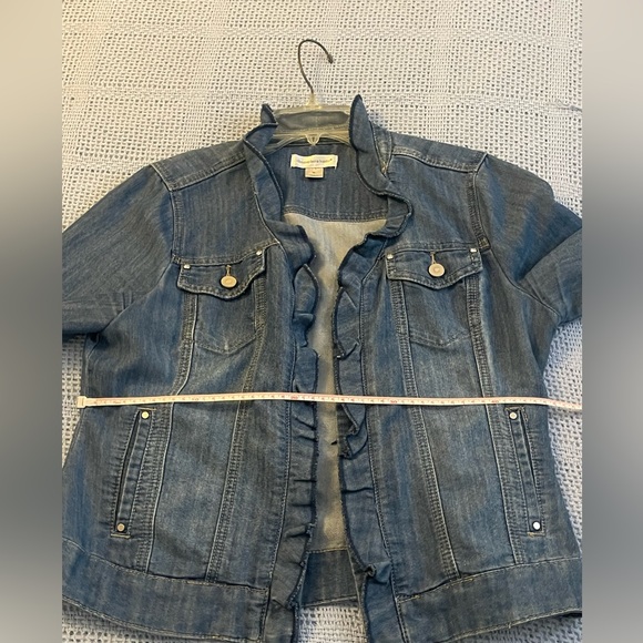 Denim Ruffle Jacket - Picture 4 of 13